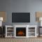Real Flame Valmont Entertainment Center Electric Fireplace in White - 7930E-W