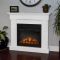 Real Flame Crawford Slim Line Electric Fireplace in White - 8020E-W