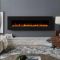 Real Flame Corretto 72 Wall-Mount Electric Fireplace in Black - 1360E-BK
