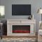 Real Flame Torrey Landscape Electric Fireplace in Bone White - 4020E-BNE
