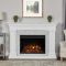 Real Flame Deland Grand Electric Fireplace in White - 8290E-W