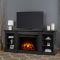 Real Flame Eliot 81 Grand Electric Fireplace TV Stand in Black - 1290E-BLK