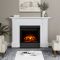 Real Flame Manus 64 Grand Electric Fireplace in White - 8140E-W
