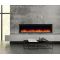 SimpliFire 72 Allusion Platinum Recessed Linear Electric Fireplace - SF-ALLP72-BK