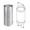 DuraVent 8" DuraBlack 24" Single-Wall Black Pipe - Stainless Steel - 1824SS