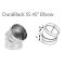 DuraVent 8'' DuraBlack SS 45 Degree Elbow - Stainless Steel - 1845SS // 8DBK-E45SS