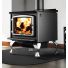 Osburn 2300 Wood Stove and Blower with Brushed Nickel Cast Iron Door Overlay and Legs - OB02302