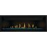 Flames in fireplace