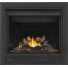 Flames in fireplace