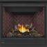 Flames in fireplace