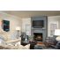 Fireplace in den with tv hung above