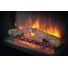 Napoleon Element Built-in Electric Fireplace burning log close up