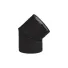 VORTEX 45 ELBOW DOUBLE WALL BLACK
